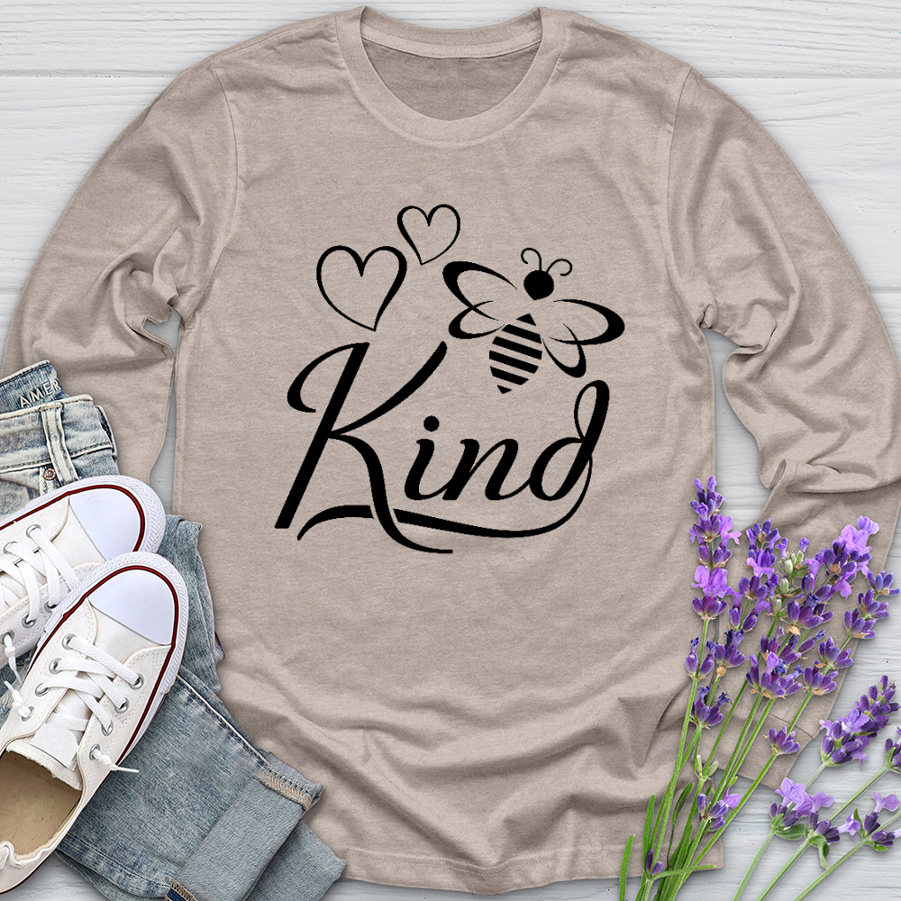 Bee Kind Honey Bee Long Sleeve Tee