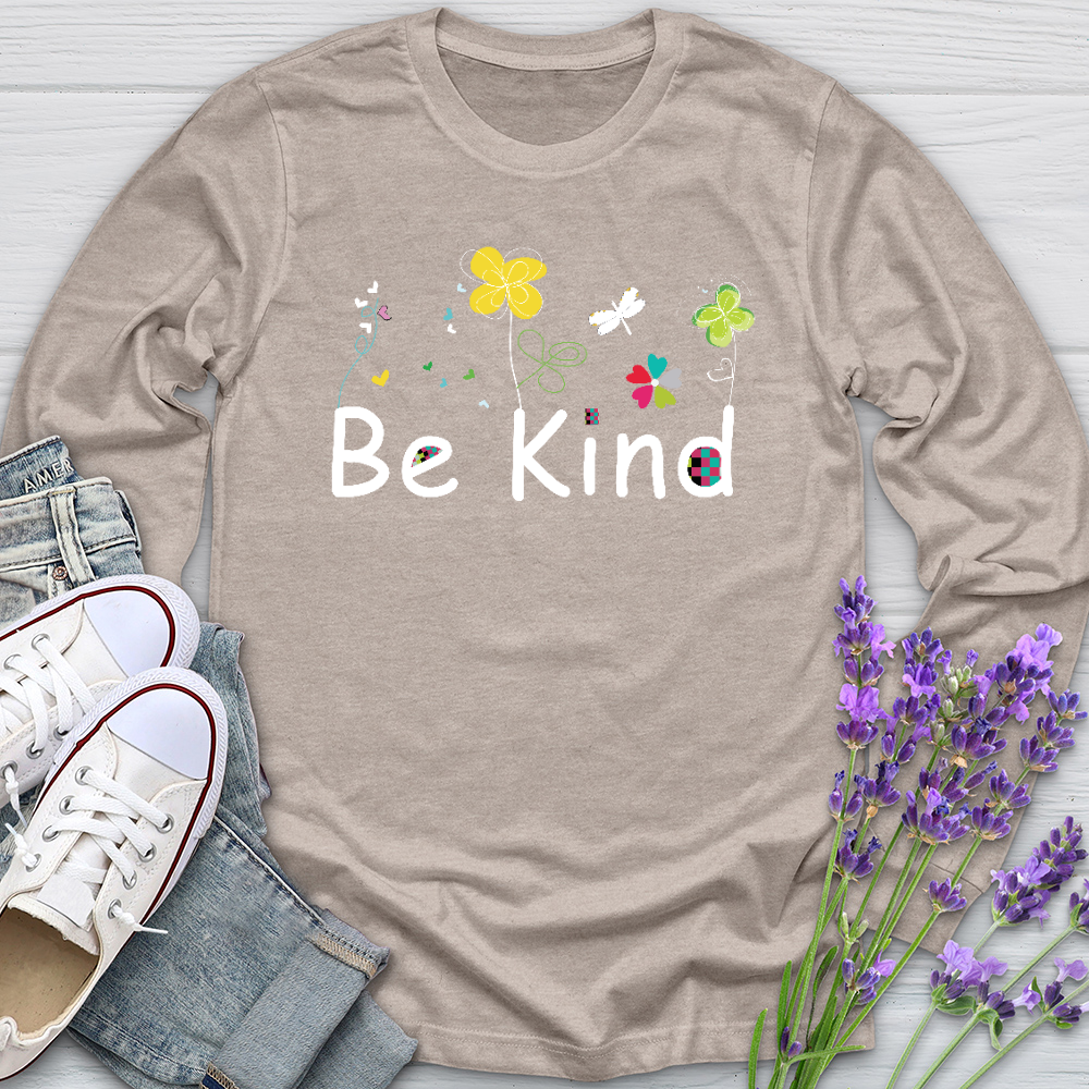 Be Kind Spring Garden Long Sleeve Tee