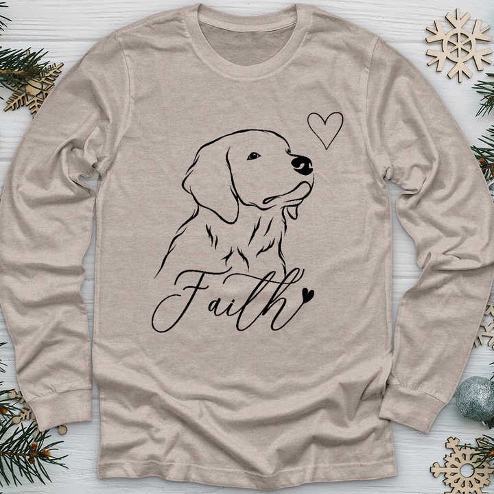 Faith Dog Sketch Long Sleeve Tee