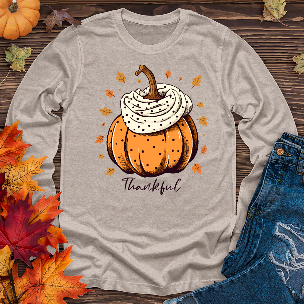 Vintage Pumpkin Coziness Long Sleeve Tee