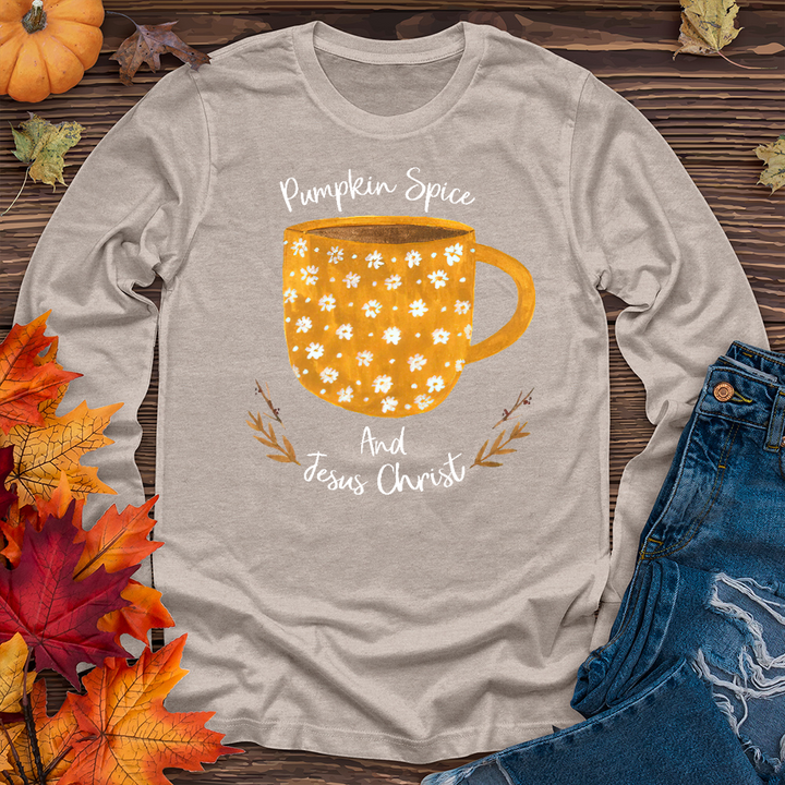 Pumpkin Spice and Jesus Christ Long Sleeve Tee