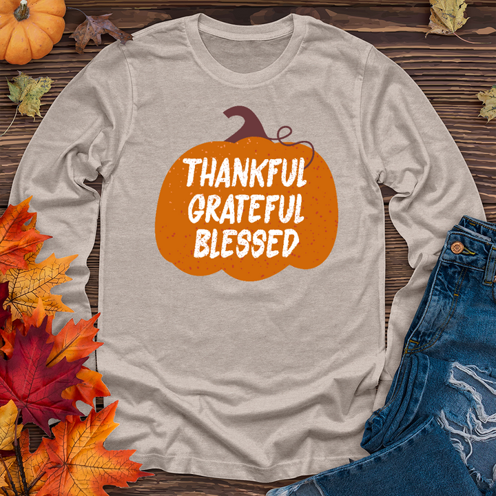 TGB Autumn Pumpkin Scene Long Sleeve Tee