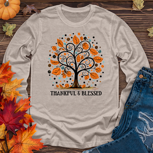 Thankful Halloween Spots Long Sleeve Tee