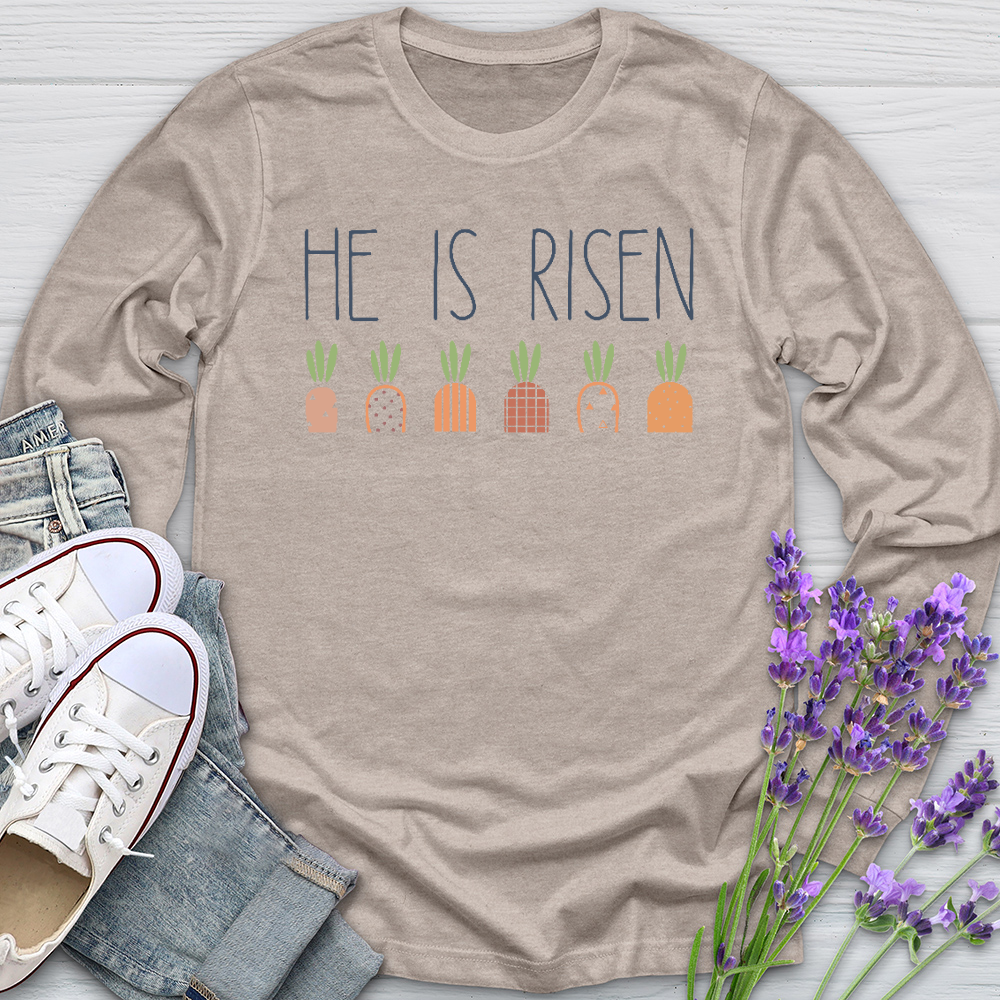 He Is Risen Carrot Patch Long Sleeve Tee