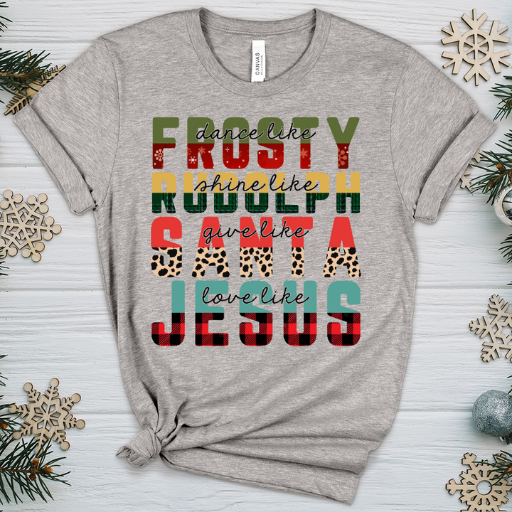 Love Like Jesus Patterned Heathered Tee