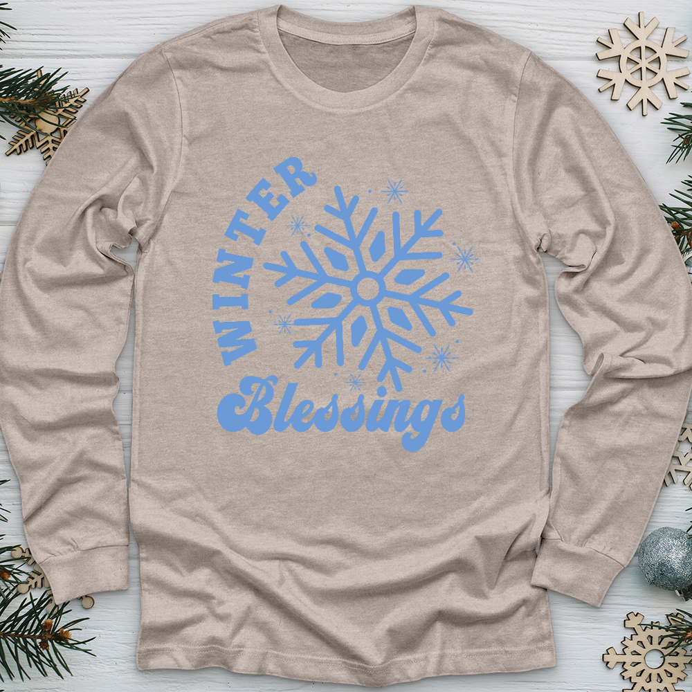 Blue Snowflake Long Sleeve Tee