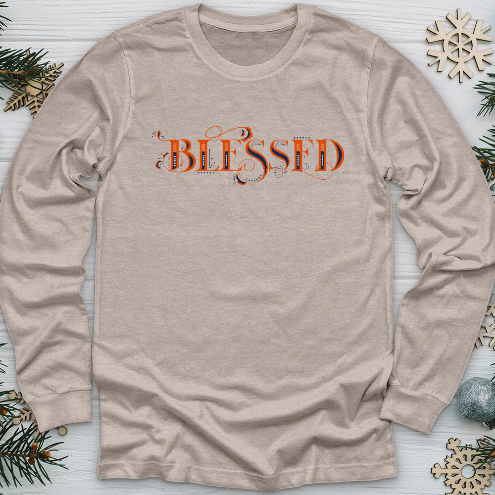 Blessed Lettering Long Sleeve Tee