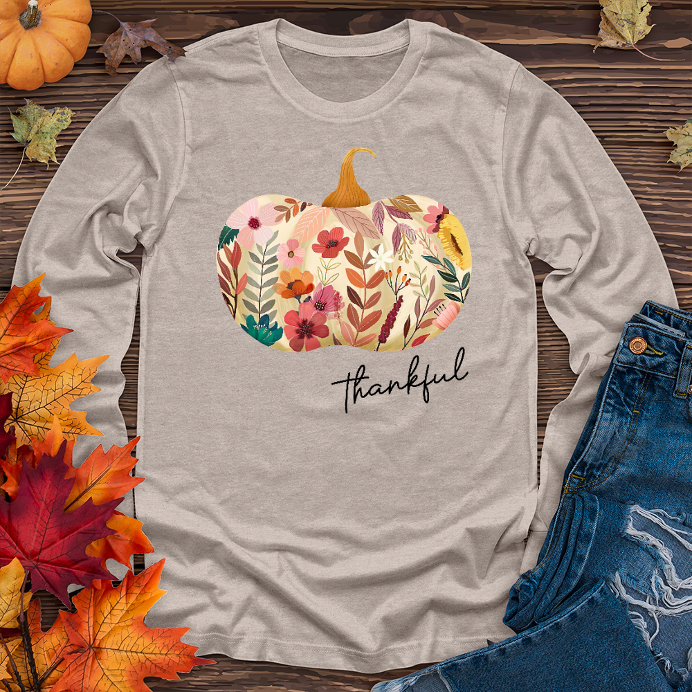 Thankful Garden Pumpkin Long Sleeve Tee