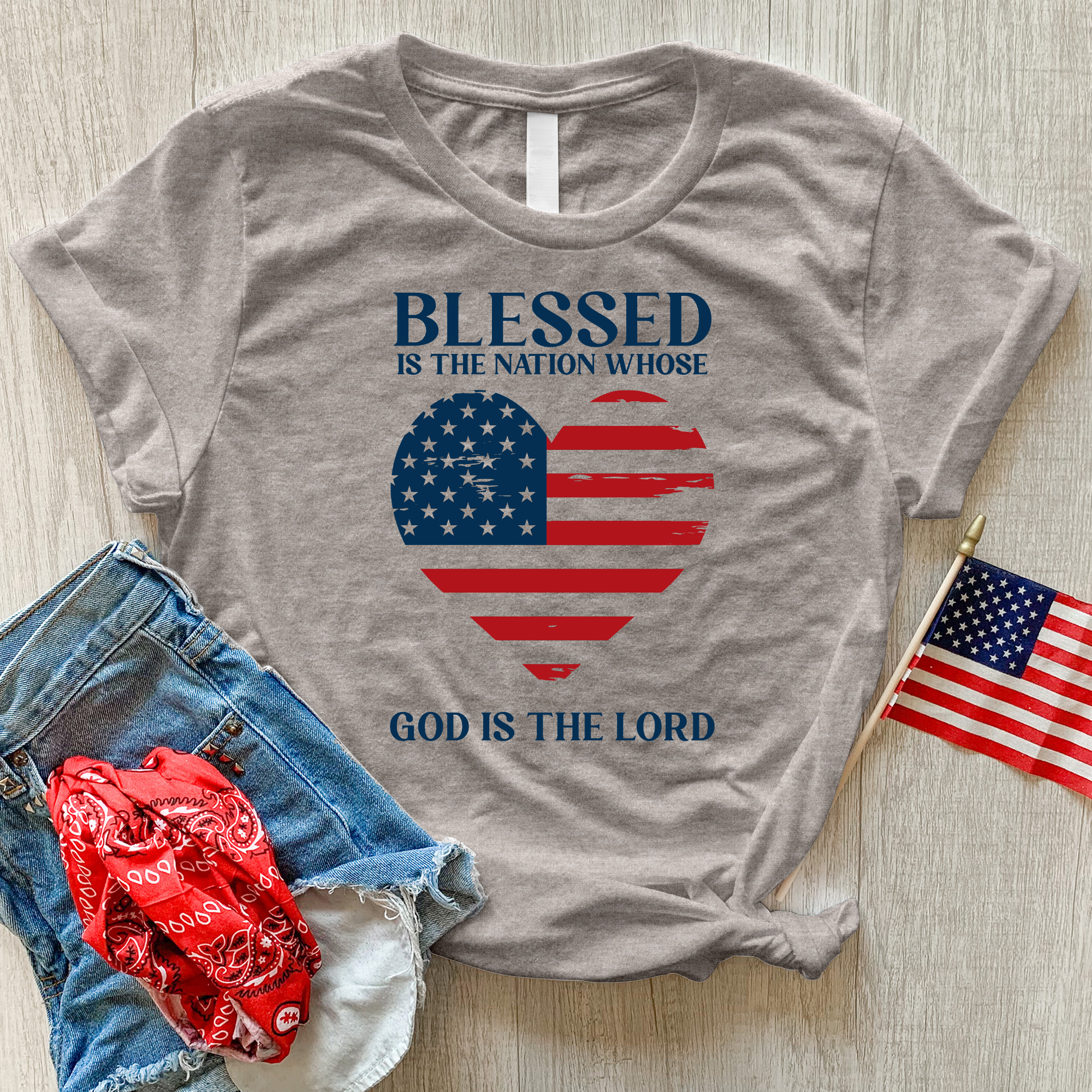 Blessed Nation Heathered Tee