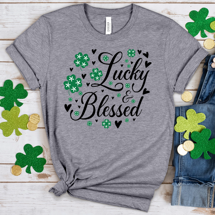 Lucky & Blessed Heathered Tee