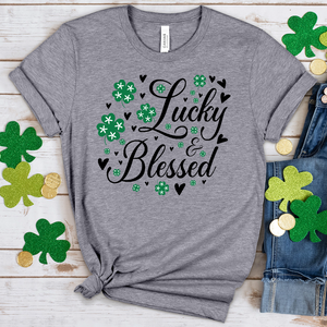 Lucky & Blessed Heathered Tee