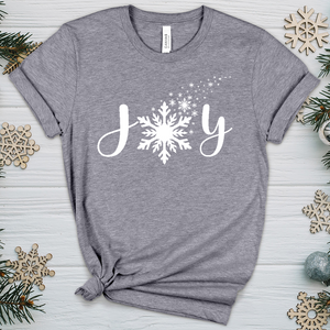 Joy Snowflake Heathered Tee