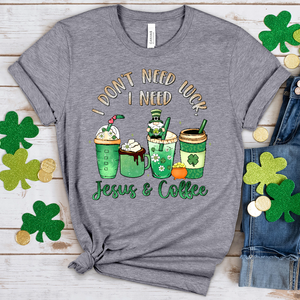 I Don't Need Luck Heathered Tee