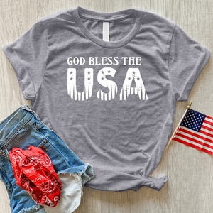 USA Stripes Heathered Tee