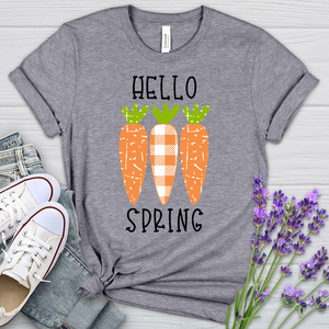 Hello Spring Carrots Heathered Tee