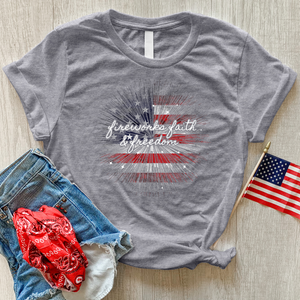 Fireworks Faith & Freedom Heathered Tee