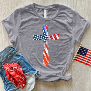 American Cross Heathered Tee