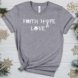 Country Faith Hope Love V2 Heathered Tee