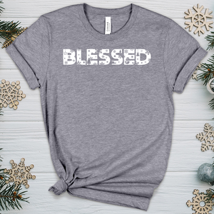 Blessed Winter Font Heathered Tee