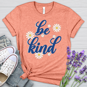 Be Kind Happy Daisies Heathered Tee