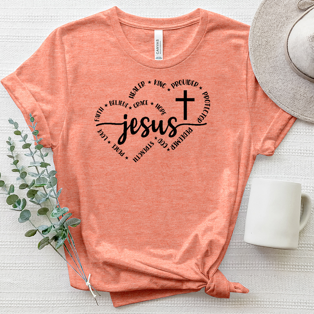 Jesus Cross Heathered Tee