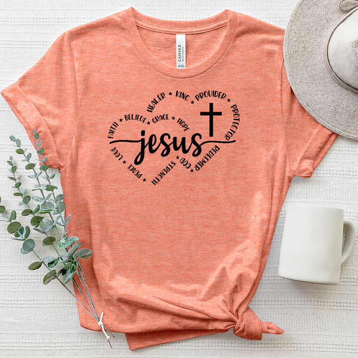 Jesus Cross Heathered Tee