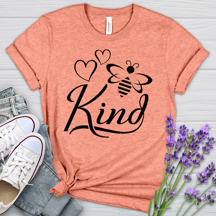 Bee Kind Honey Bee Heathered Tee