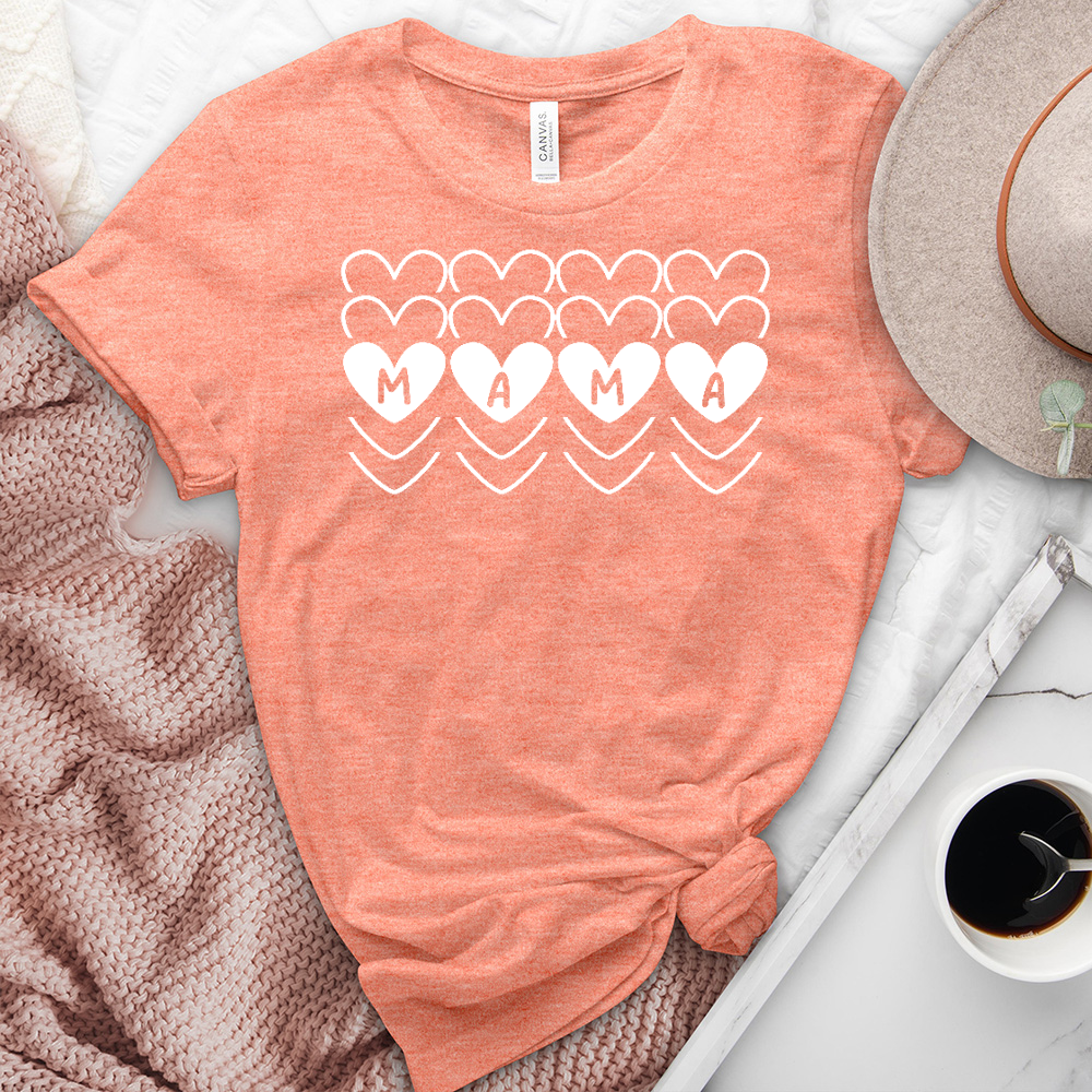 Mama Hearts Heathered Tee