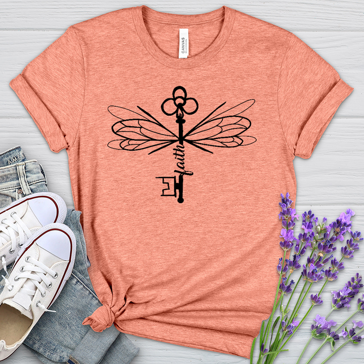 Winged Faith Fighter Heathered Tee