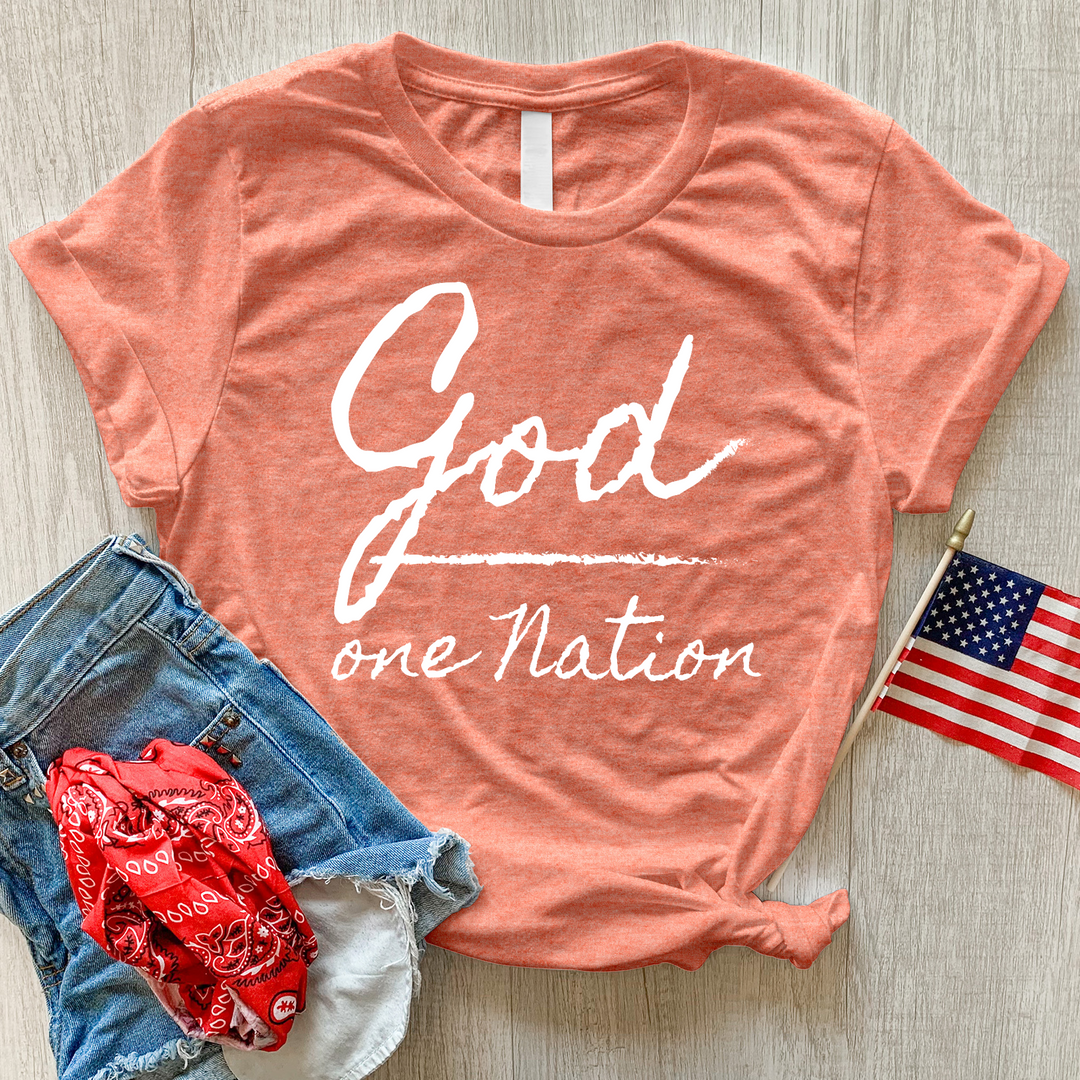 One Nation Under God Heathered Tee