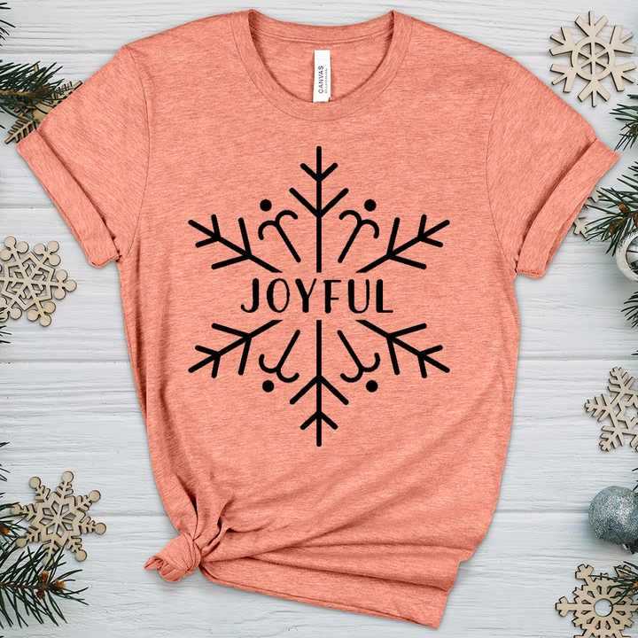 Joyful Snowflake Heathered Tee