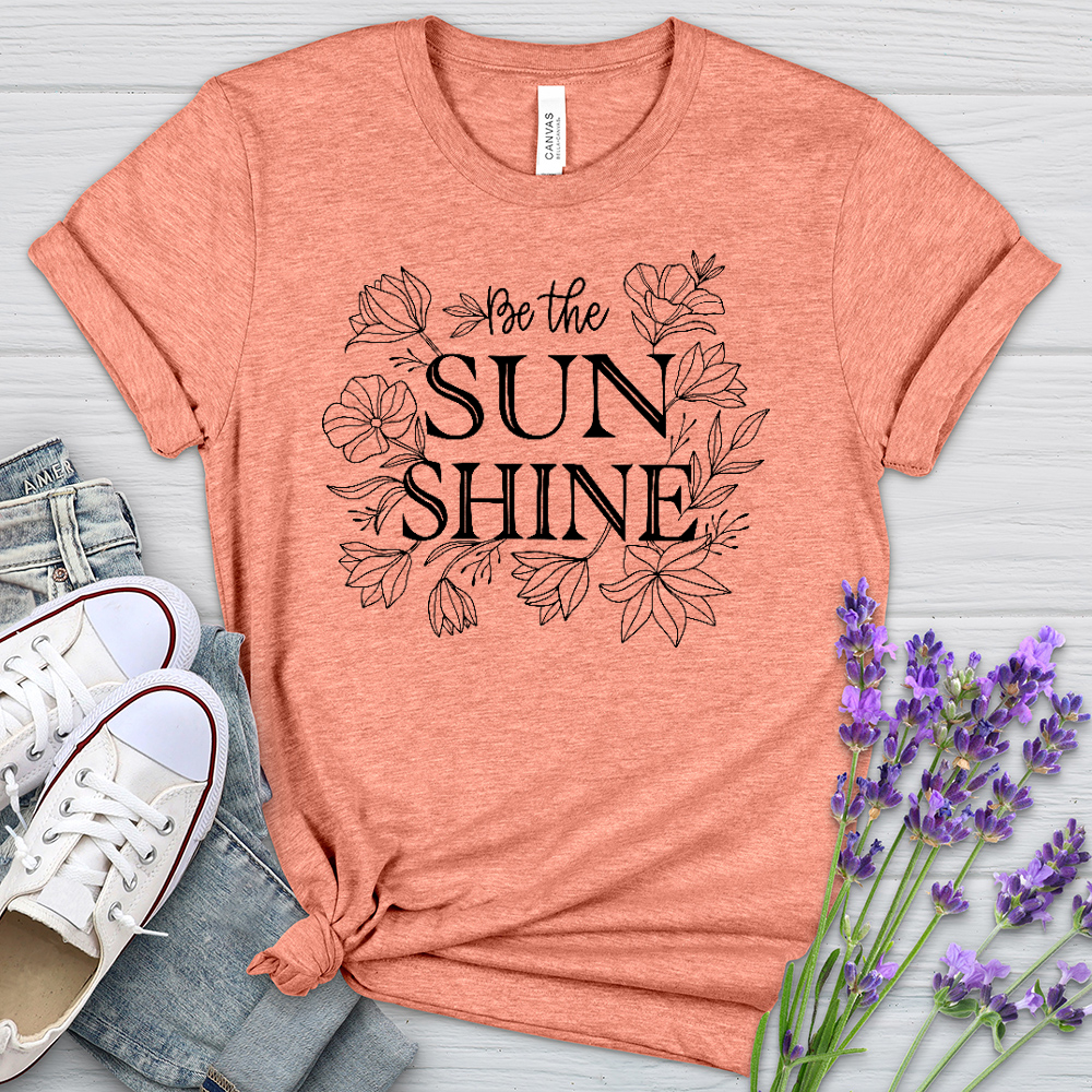 Be The Sunshine Flowers Heathered Tee