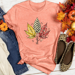 Vintage Harvest Leaf Ensemble Heathered Tee