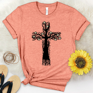 Branches Cross Heathered Tee