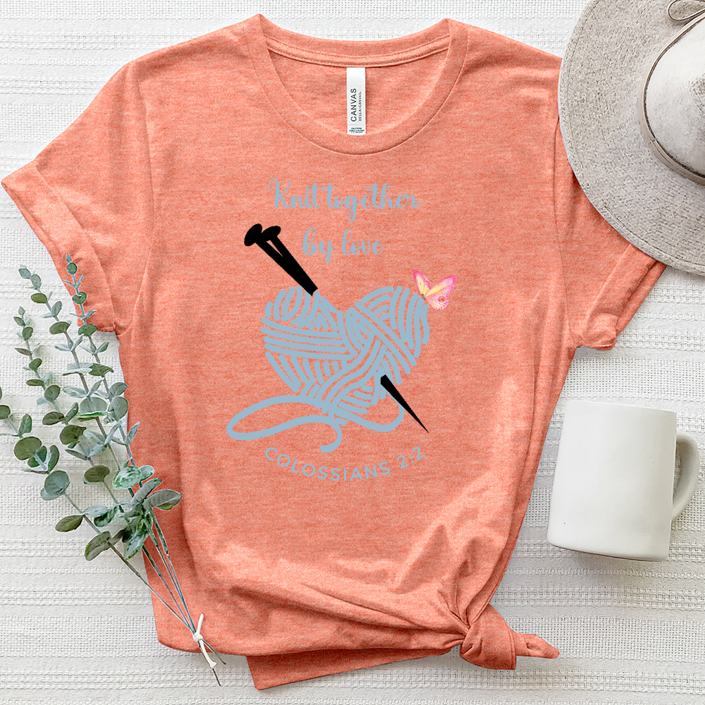 Knit together Heart Heathered Tee