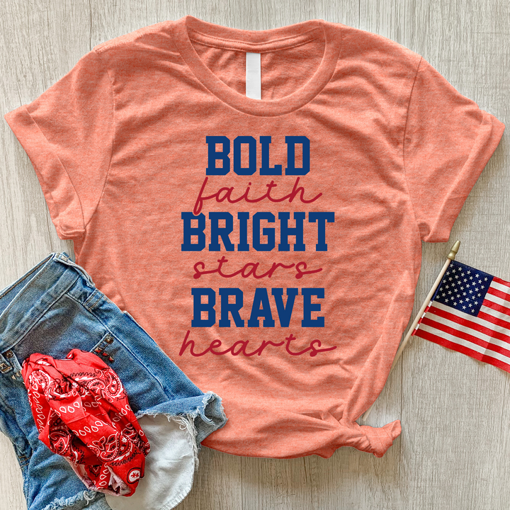 Bold Faith Bright Stars Heathered Tee