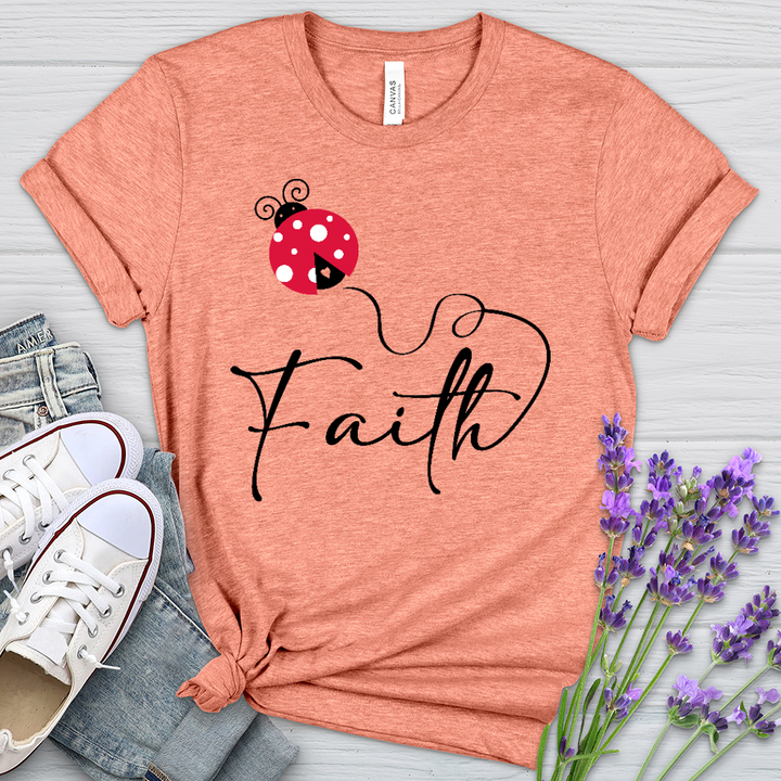 Faith Ladybug Heathered Tee