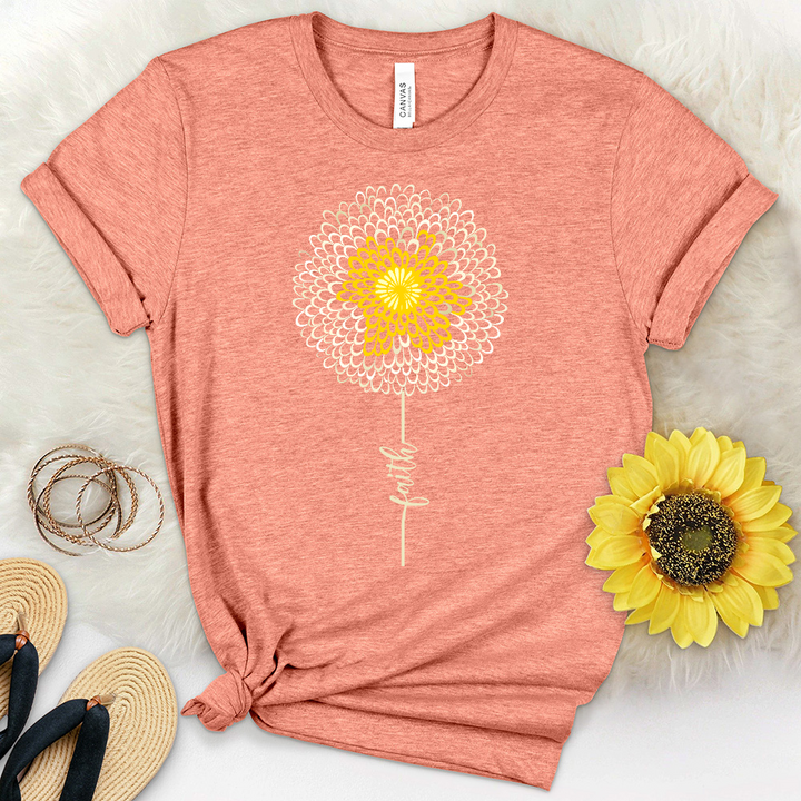 Faith Dandelion Art Heathered Tee