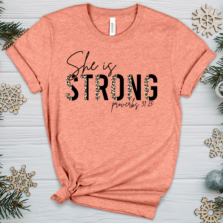 She is Strong Heathered Tee