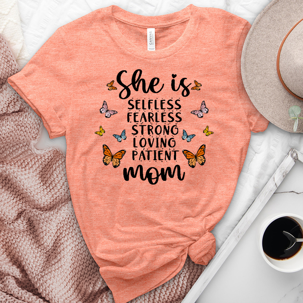 She Is Mom Heathered Tee