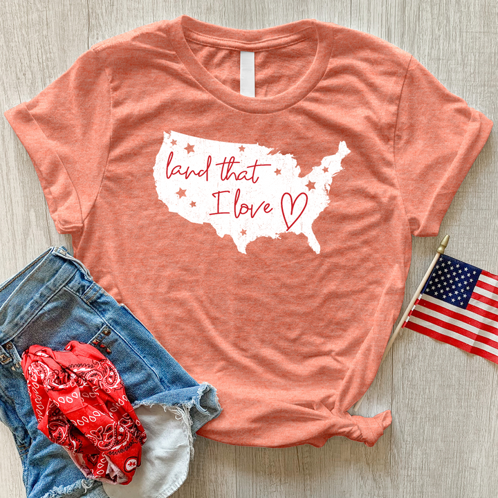 Land That I Love Star Heathered Tee