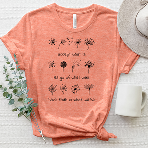 Accept What Is Dandelion Heathered Tee