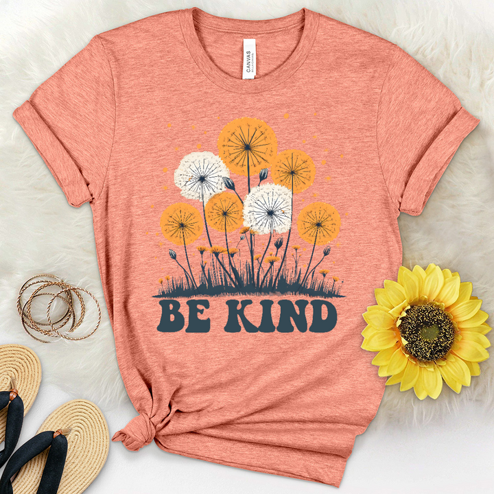 Be Kind Dandelion Garden Heathered Tee