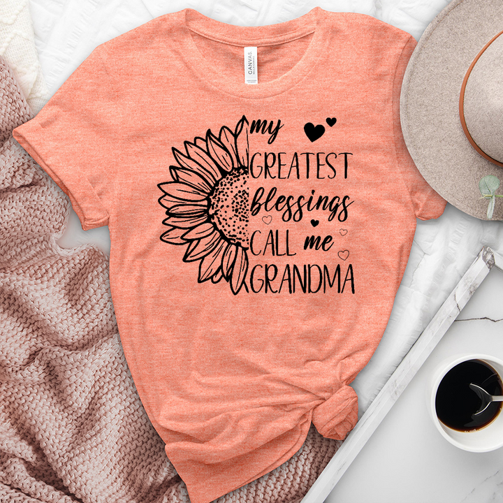 My Greatest Blessings Sunflower Heathered Tee