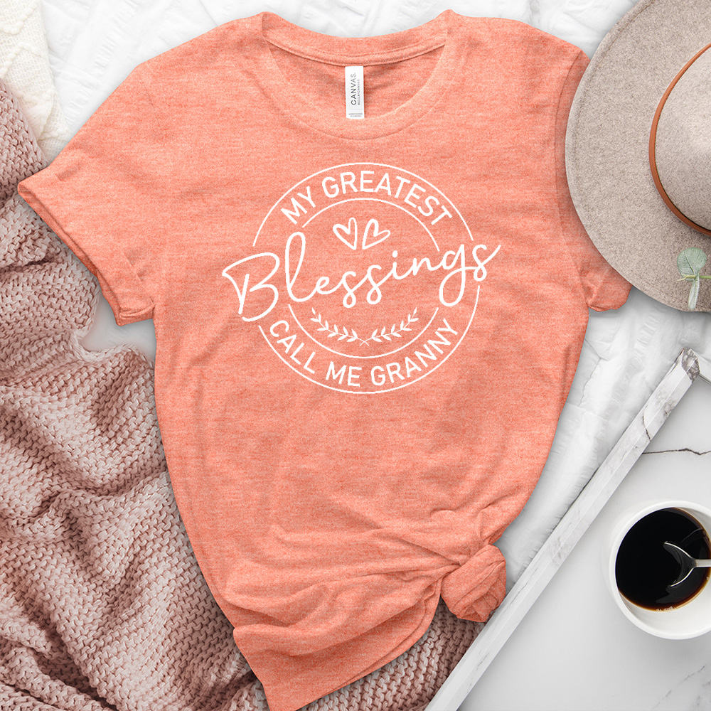 My Greatest Blessings Heathered Tee