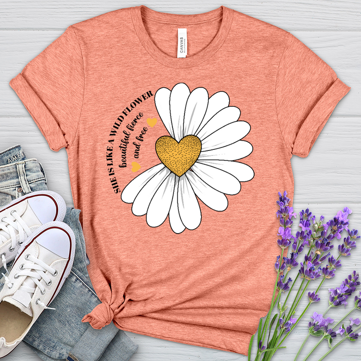 Wildflower Daisy Heathered Tee