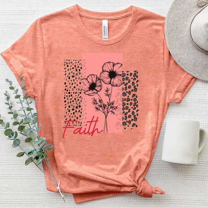 Faith Wild Flower Pink Heathered Tee