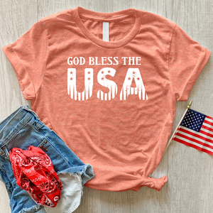 USA Stripes Heathered Tee