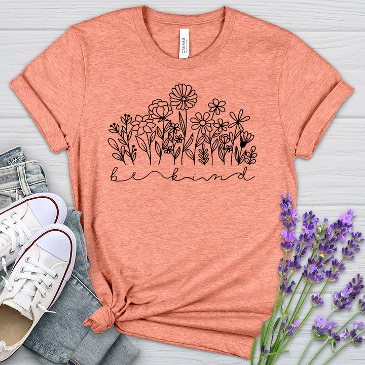 Be Kind Garden Black Heathered Tee