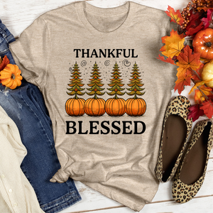 Autumn Pine Trees Heathered Tee